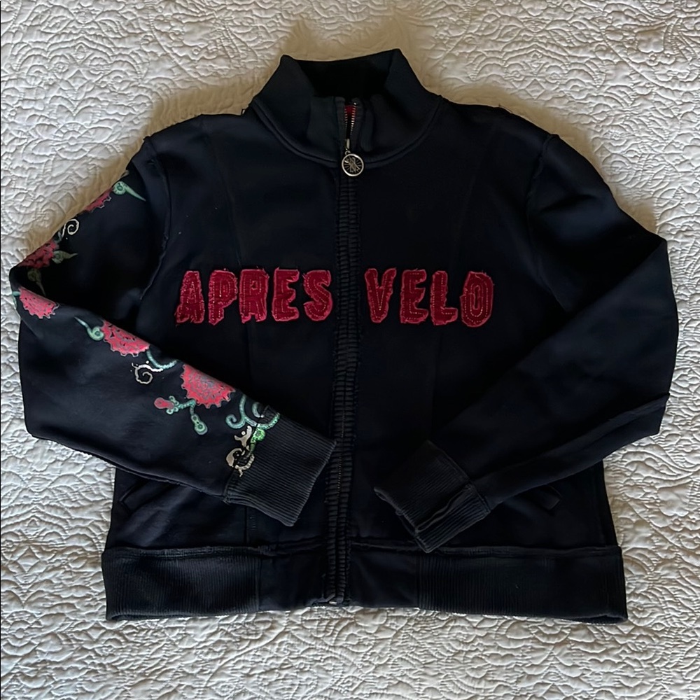 Black Sweatshirt with Red Accents